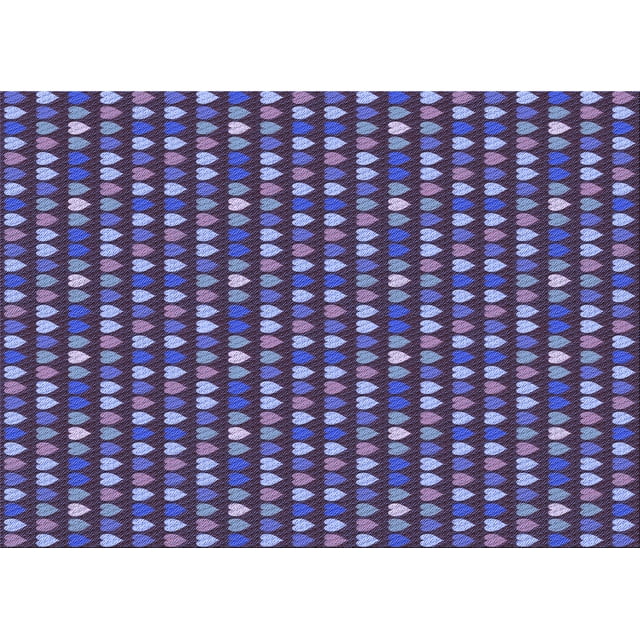 Ahgly Company Machine Washable Indoor Rectangle Transitional Medium Slate Blue Area Rugs, 3' x 5'