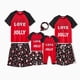 thumbnail image 1 of Pijama navideño familiar de manga corta a juego Peace Love & Jolly (resistente al fuego), 1 of 5
