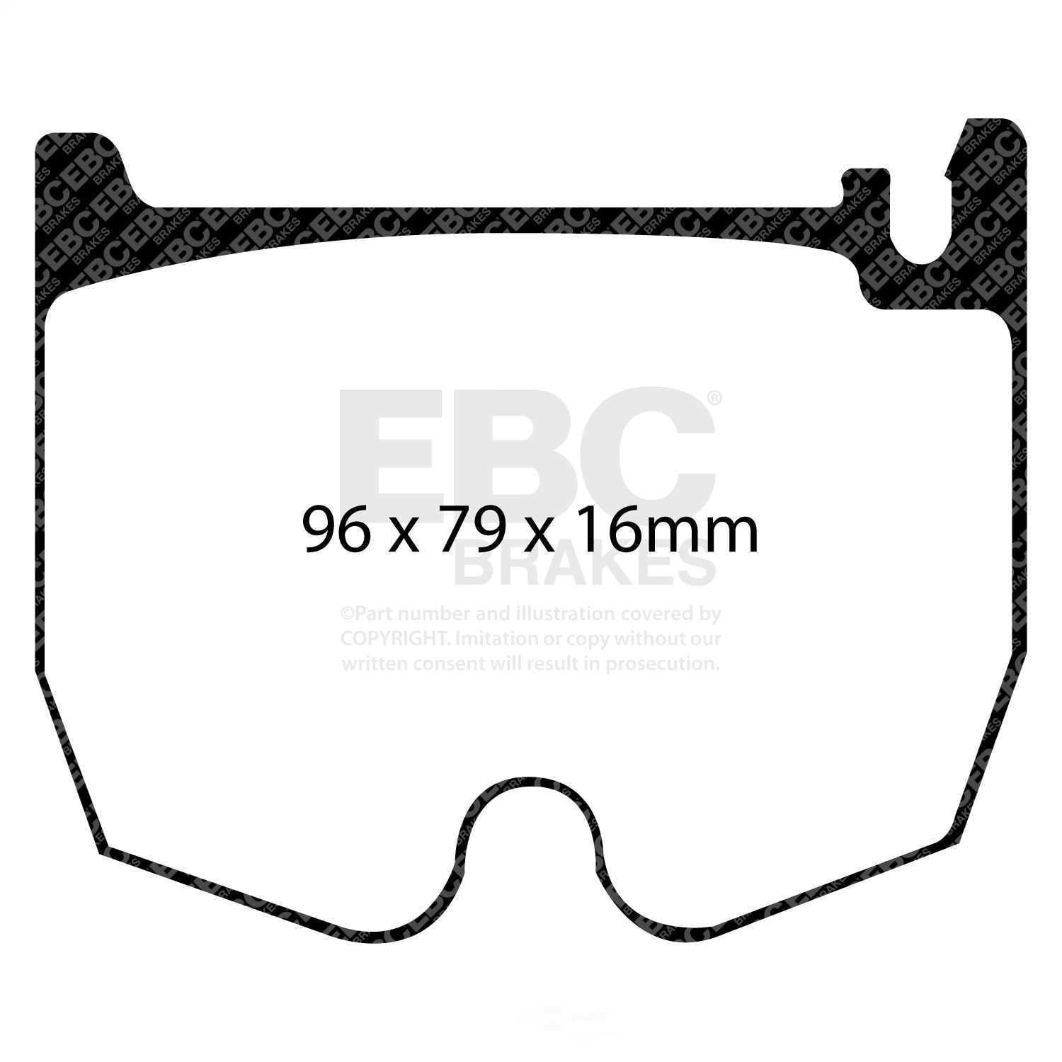 EBC Brakes Redstuff Premium Fast Street Pad For All Engine Sizes Fits select: 2003-2008 MERCEDES-BENZ SL, 2006 MERCEDES-BENZ CLS