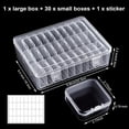 thumbnail image 2 of 30 Slot Small Bead Organizer Box Plastic Bead Storage Containers with Lids, Clear Diamond Painting Storage Mini Plastic Storage Cases with Label Sticker for Jewelry Rhinestones Small Parts Crafts, 2 of 7