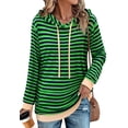 thumbnail image 2 of Vestido con capucha Onlypuff Color Block para mujer, color verde, talla M, 2 of 5
