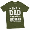 thumbnail image 5 of Dad Engineer T-shirt I am a dad and an engineer funny father's day gift Birthday tee shirt (4X-Large Navy Blue), 5 of 7