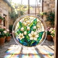 thumbnail image 5 of Darzheoy Stained Glass Window Hanging,Colorful Acrylic flowes Jigsaw Puzzles,Flowers of The Valley Suncatchers for Windows,Home Decor Gift for Puzzle Lovers or for Mother’s Day, 5 of 6