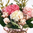 thumbnail image 5 of Flor de hortensia artificial en maceta, variedad falsa, flor de seda, bonsái para mesa, fiesta, oficina, boda, decoración del hogar, rosa, 5 of 5