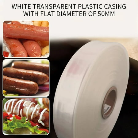 

6 Meters Food Grade Casings for Sausage Salami Wide 50mm Shell for Sausage C WL