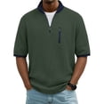 thumbnail image 2 of Camiseta Casual de Manga Corta con Cuello Tripulado 100% de Poliéster Lavable a la Máquina de Manga Larga Camisetas de Trabajo Al Aire Libre de Color Sólido para Hombres, 2 of 7
