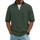 thumbnail image 2 of Camiseta Casual de Manga Corta con Cuello Tripulado 100% de Poliéster Lavable a la Máquina de Manga Larga Camisetas de Trabajo Al Aire Libre de Color Sólido para Hombres, 2 of 7