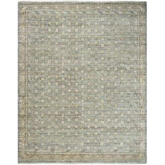 Mark&Day Wool Rugs, 2x3 Shahid Traditional Sage Area Rug, Green Pearl Grey Carpet for Living Room, Bedroom or Kitchen (2' x 3')