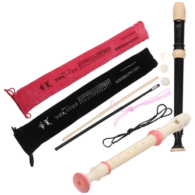 SHINYPASING 2Pcs Clarinet Instrument Abs Plastic Student Practice Wind Instrument Beginner Clarinet 11.8x1.2in