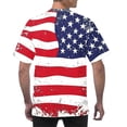 thumbnail image 4 of Ceisia Men's Independence Day Short Sleeve Stretch T-Shirt Relaxed Fit Graphic Print Casual Round Neck Summer Top Gifts for Father Gray S, 4 of 6
