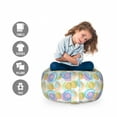 thumbnail image 2 of Grunge Storage Toy Bag Chair, Contemporary Illustration of Scribbled Vibrant Blots or Circles Drawn by Hand, Stuffed Animal Organizer Washable Bag, Small Size, Multicolor, by Ambesonne, 2 of 3