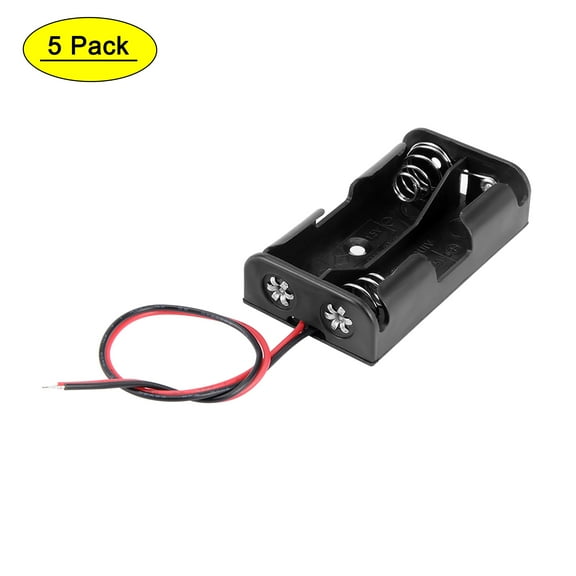 Uxcell 10Pcs 3V Battery Box Holder Case Storage 2 x 1.5V AA