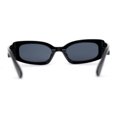 thumbnail image 2 of Womens Mod Narrow Rectangle Inset Lens Retro Sunglasses Black, 2 of 4