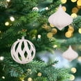 thumbnail image 2 of Velvet Christmas Balls Flocked Christmas Tree Ball Ornaments 2PCS Bulk Plastic Balls Xmas Decorative Hanging Ornaments Christmas Tree Decoration White, 2 of 5