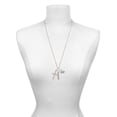 thumbnail image 3 of Delight Jewelry Stainless Steel Proverbs 31:25 - She is Clothed Engraved Cross - Always My Mother Bar Zoe Necklace, 3 of 4