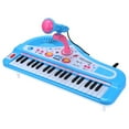thumbnail image 5 of 37 Keys Kids Electronic Organ with Mini Microphone - Early Education Musical Instrument Toy for Toddlers 1+，Blue, 5 of 8