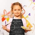 thumbnail image 2 of Math Equations Geometry Black Pattern Kids Aprons for Girls and Boys,Adjustable Neck Strap Toddler Aprons for Kids Cooking Baking, 2 of 6