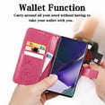thumbnail image 6 of Wallet Case for Samsung Galaxy S24 Ultra with Card Slots Holder Magnetic Clasp Kickstand Flip Folio Cover, Exquisite Flower Pattern PU Leather Soft Silicone Shockproof Protective Cover, Rose, 6 of 12
