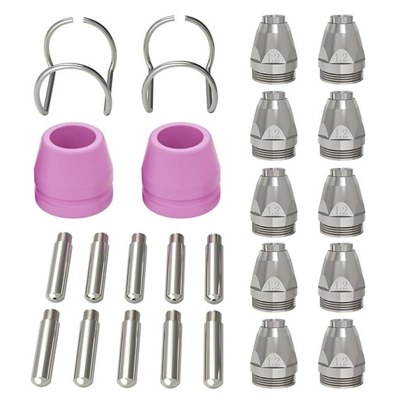 ARCCAPTAIN AG-60 Plasma Cutter Torch Consumables Kit, 24-Piece Set with Nozzles & Electrodes for AG-60/AG-60P/SG-55 Torches