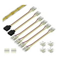 thumbnail image 1 of 10mm Connectors for CCT Tunable COB LED Strip Light 3 Pin Solderless Terminal Extension Connection Kit,1 set led strip connectors, 1 of 6