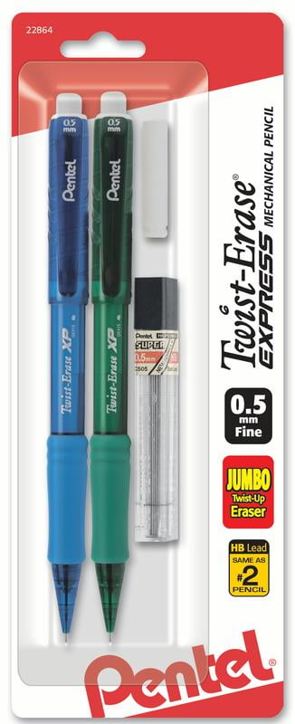 Twist-Erase EXPRESS Pencil 0.5mm, Asst Barrel Colors, Lead and eraser