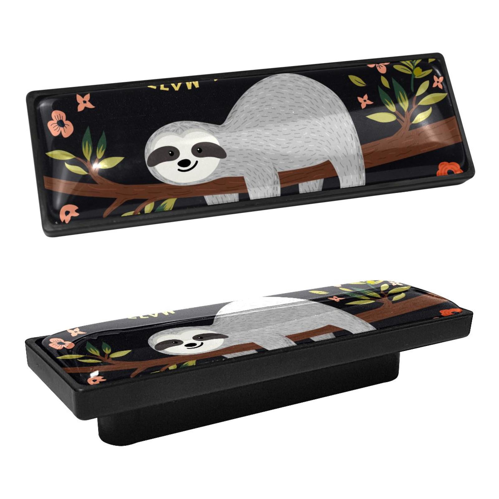 Sloth Handle 4 Pcs Rectangle Cabinet Handle Cupboard Knob Drawer Pulls Handle Sloth ...