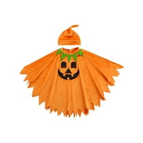 1-6T Toddler Girls Boys Ghost Cape Costume Kids Baby Halloween Hooded Cloak Party Trick-or-Treating Cosplay