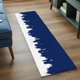 thumbnail image 3 of Abstract Navy Blue 2'x6' Runner Rugs for Hallway Kitchen Bedside Non Slip Washable, Modern Minimalist Graffiti Artwork Entryway Rug Runners with Rubber Backing, Long Carpet Runner for Laundry Room, 3 of 8