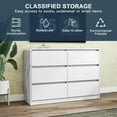 thumbnail image 5 of GVN Bedroom Dresser with Rounded Corner and Smooth Bottom Slide Rail, Chest of Drawers with Top Board 200LB and Drawer 44LB Capacity for Bedroom, Living Room, White, 5 of 8