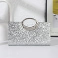 thumbnail image 3 of Jaucin Wedding Clutch Silver Purse for Women Evening Dress Purses Formal, 3 of 14
