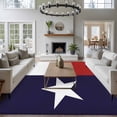 thumbnail image 3 of Texas Star Flag Large Area Rugs 6x9 ft Star and White Red Stripe Washable Rug Non Slip Indoor Carpet Absorbent Floor Mat for Living Room Bedroom Dining Room, 3 of 9