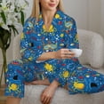 thumbnail image 6 of Logiee Animals1 Print Womens Pajamas Set,Long Sleeve Sleepwear,Button Down Lounge Set 2 Pieces,Soft Nightwear Pjs Set-Medium, 6 of 7