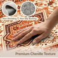 thumbnail image 6 of ODIKA 9'x12' Washable Area Rug Low Pile, Flatwoven, Orange Burnt Boho Fall Halloween Terracotta Vintage Bathroom for Great Room, Indoor Concept, Large Living, 6 of 7