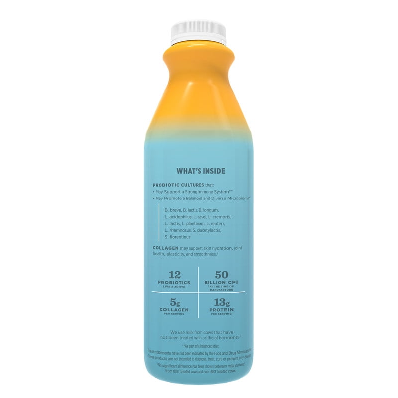 Lifeway Low Fat Probiotic Plus Collagen Tropical Fruit Smoothie, 32 fl oz