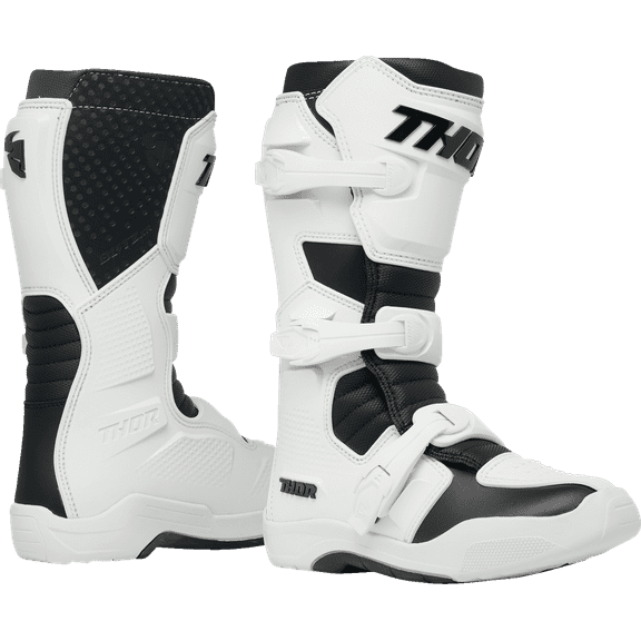 Thor Womens Blitz XR Motocross Offroad Riding Boots - White/Black - 5