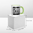 thumbnail image 5 of Taza de café de cerámica patriótica de EE. UU. con la frase "Dios bendiga a Estados Unidos", de 11 oz, clásica, con asa, para la oficina y el hogar, 5 of 5