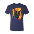 thumbnail image 2 of Cute Colorful Rainbow Doberman Dog Dog Lover Mens Premium Tri Blend T-Shirt, Vintage Navy, X-Large, 2 of 3
