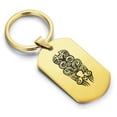 thumbnail image 1 of Stainless Steel Taniwha Maori Symbol Dog Tag Keychain Circle Ring, 1 of 2
