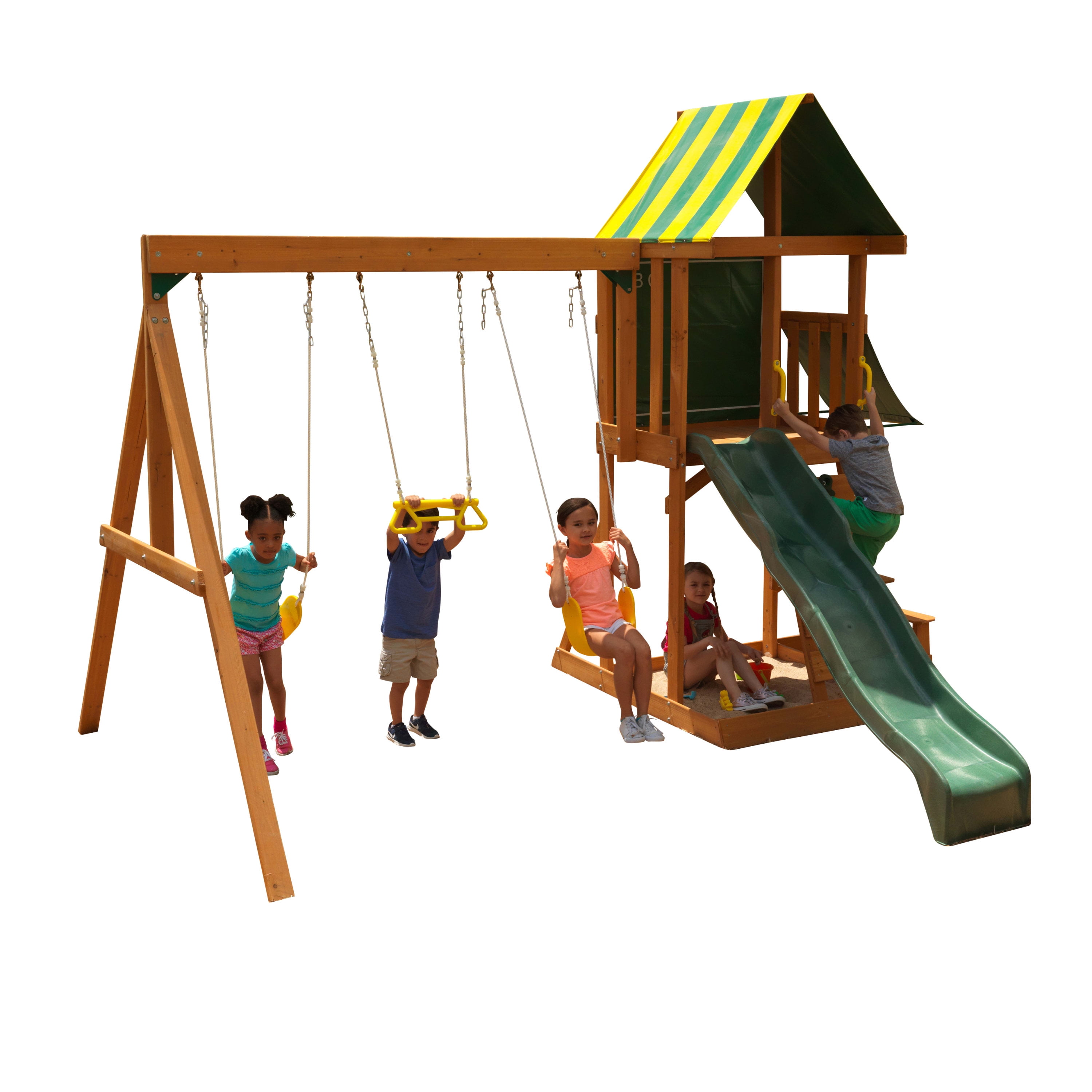 Ainsley wooden swing set hotsell