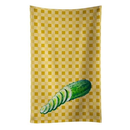Carolines Treasures BB7199KTWL Cucumber on Basketweave Kitchen Towel 15 X 28 multicolor