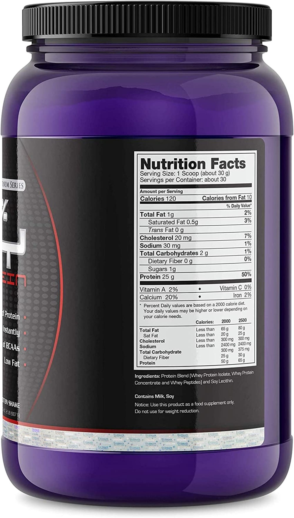 Ultimate Nutrition Prostar 100% Whey Protein Powder-Natural 2lb