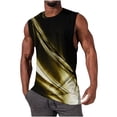 thumbnail image 1 of Styesk Débardeurs Hommes Mode Décontractée Sans Manches Imprimé Chandail Col Rond Sport, 1 of 4