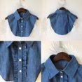 thumbnail image 6 of Fake Half Shirt Blouse Detachable False Faux Collar Collar Denim, 6 of 8