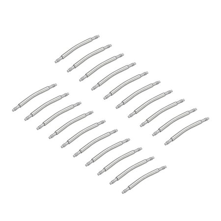 

16mm Curved Spring Bar Pins 1.5mm Dia Stainless Steel Double Flanged End Watch Band Link Pin 20 Pack