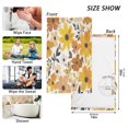 thumbnail image 6 of Yayeee 2 Pack Hand Towels for Bathroom 100% Cotton 16" x 28" Soft Absorbent Kitchen Towel, Yellow Flowers, 6 of 7
