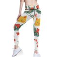 thumbnail image 3 of Ckdifva Christmas Cats Leaves Gifts Yoga Pants with Pockets for Women Workout Athletic Yoga Leggings, 3 of 7