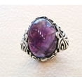 thumbnail image 6 of Amethyst Mans Ring, Natural Amethyst, February Birth, Silver Jewelry, 925 Silver Ring, Birthday Gift, Heavy Mens Ring, Arabic Design, Ottoman Style Ring, Christmas, Turkey Mens Signet Ring, 6 of 6