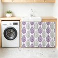 thumbnail image 3 of Purple Gray Leaves Small Sink Skirt 10"Wx11"L,Dustproof Under Sink Curtain with Self Adhesive Tape,Summer Tropical Plant Aesthetics Cabinet Curtain Cover for Bathroom Vanity,Kitchen Storage Shelf,RV, 3 of 9