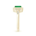 thumbnail image 3 of ANGARA Natural 1 Ct Aeon Emerald Halo Engagement Ring with Milgrain in 14K Yellow Gold for Women (Size-7x5mm) | May Birthstone, Anniversary, Jewelry Gift for Women | Natural Emerald Ring, 3 of 9
