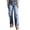 Light Blue, variant on Women's High Waist Straight Leg Jeans with Cuffed Hem Tapered Seam Vintage High Rise Relaxed Fit Casual Denim Trousers